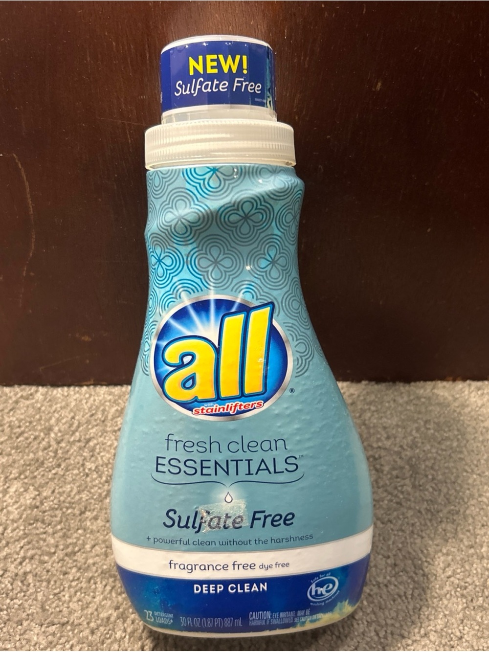 All Fresh Clean Essentials Fragrance Free Deep Clean Laundry Detergent 30oz
